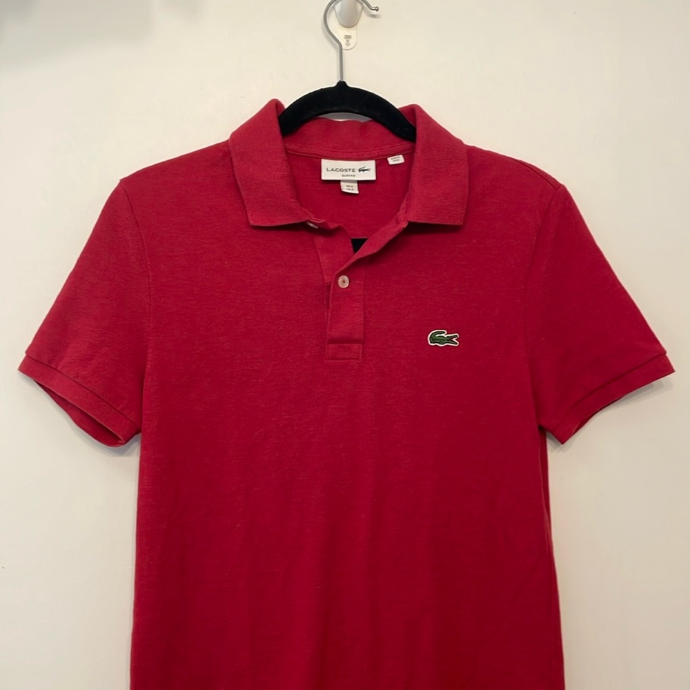 Lacoste Men’s polo red size small